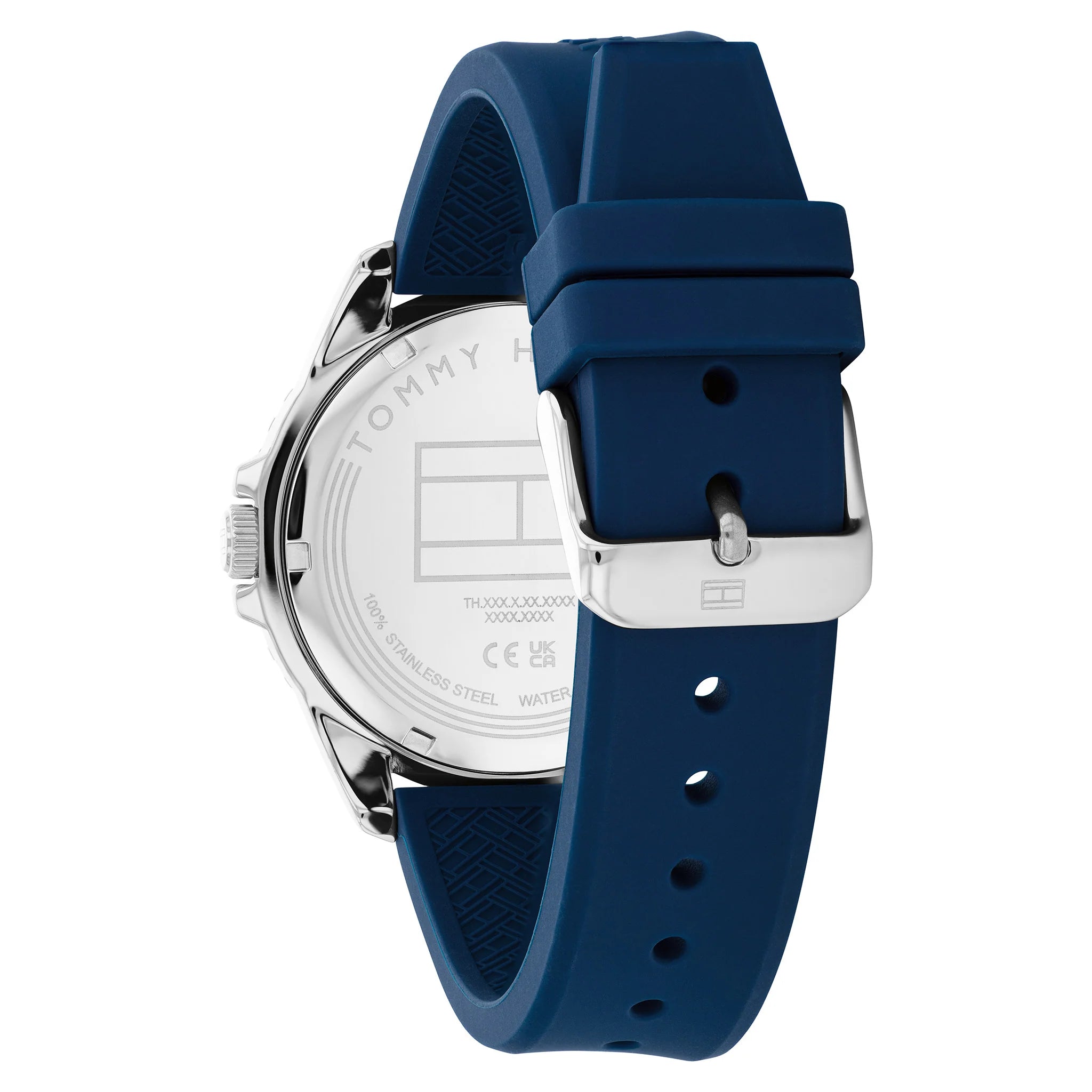 Tommy Hilfiger 1792200 Blue Dial Black Silicone Strap Watch For Men