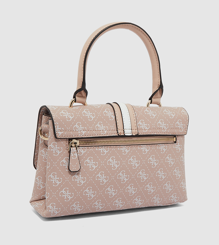 GUESS Printed Top-Handle Mini Bag – Brown #79