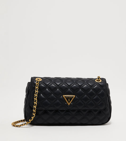 GUESS Black Quilted Chain Shoulder Bag For Women #6