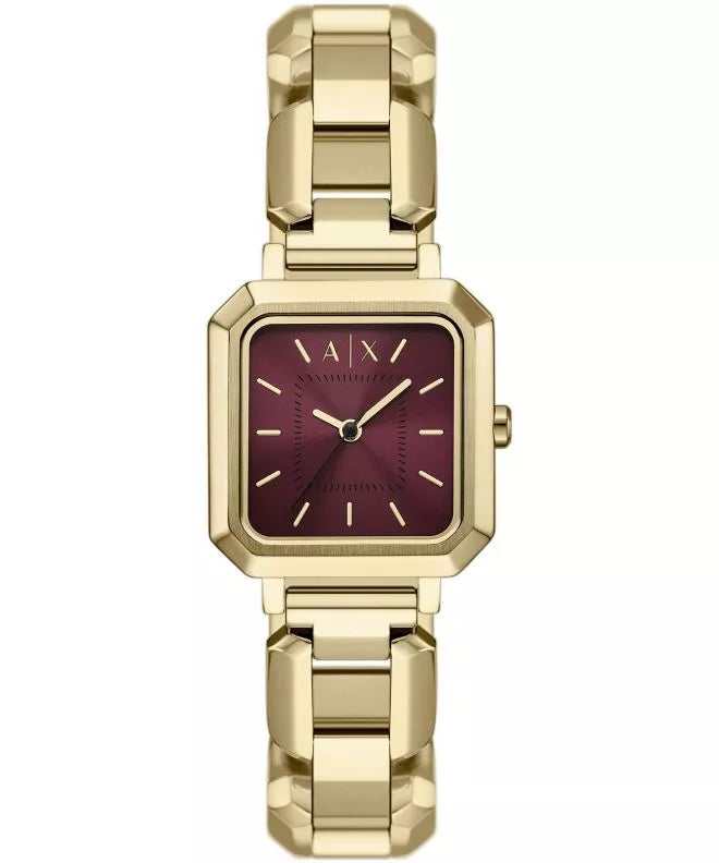 Armani Exchange Leila Women's Watch AX5734 - Gold Tone with Red Dial
