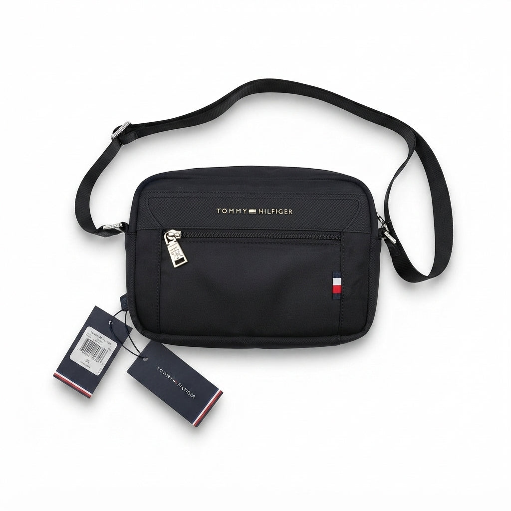 Tommy Hilfiger Men's Casual Crossbody Bag with Zip Pocket and Logo Accent #0071
