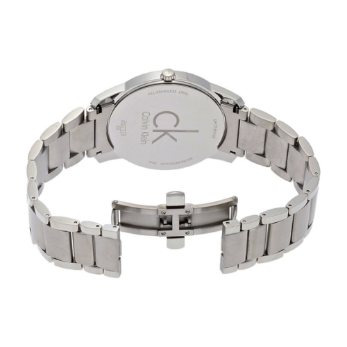 Calvin Klein Men's Watch K2G2114N – City Collection, Blue Dial, Stainless Steel Strap, Quartz Movement, 50M Water Resistant