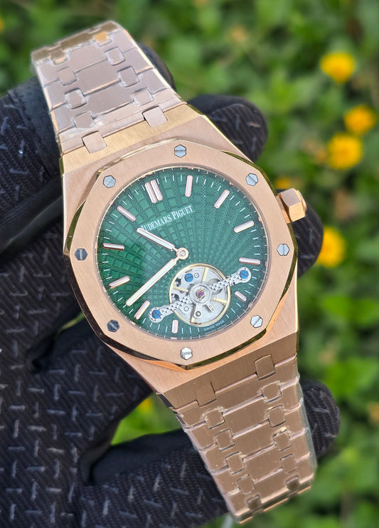 Audemars Piguet Royal Oak Stainless Steel - Rose Gold & Green Dial