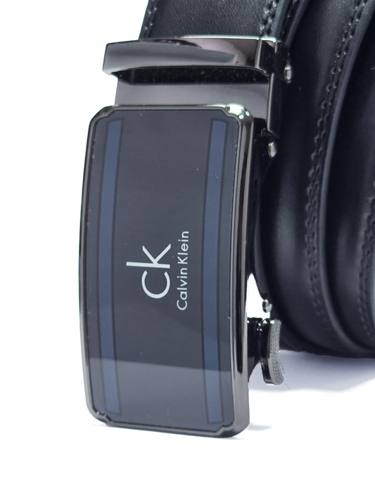 CK Black Leather Belt – Automatic Buckle #24