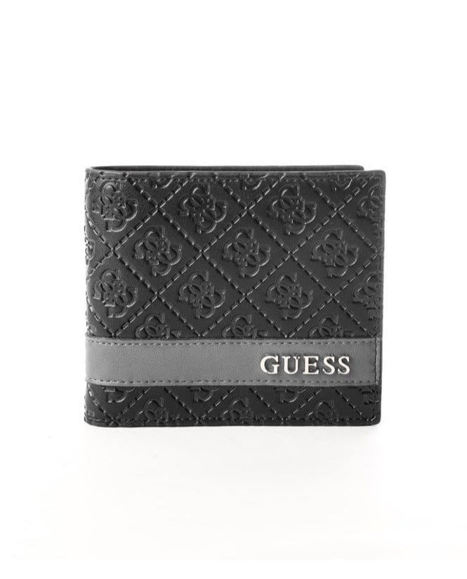 GU Black Leather Wallet For Men #3