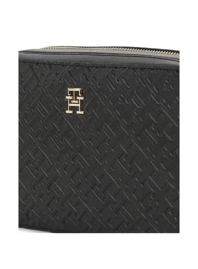 Tommy Hilfiger Black Women Crossbody Bag AW0AW16470 – Premium Leather Elegant Shoulder Bag#053