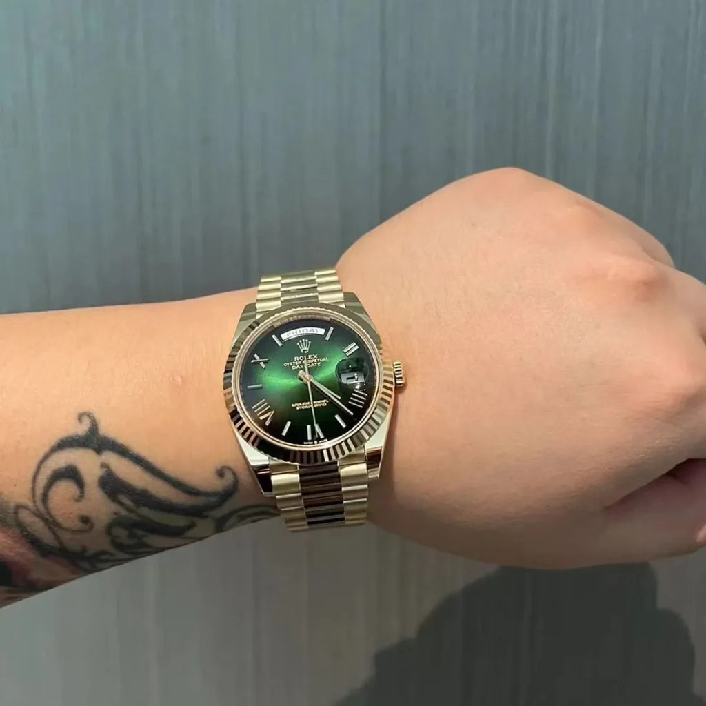 Rolex Day-Date 40 Green Dial Gold Watch 228238-RX-DAYD-02