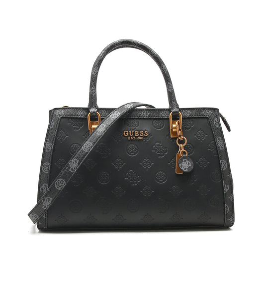 GUESS Black Embossed Handbag For Women 20#