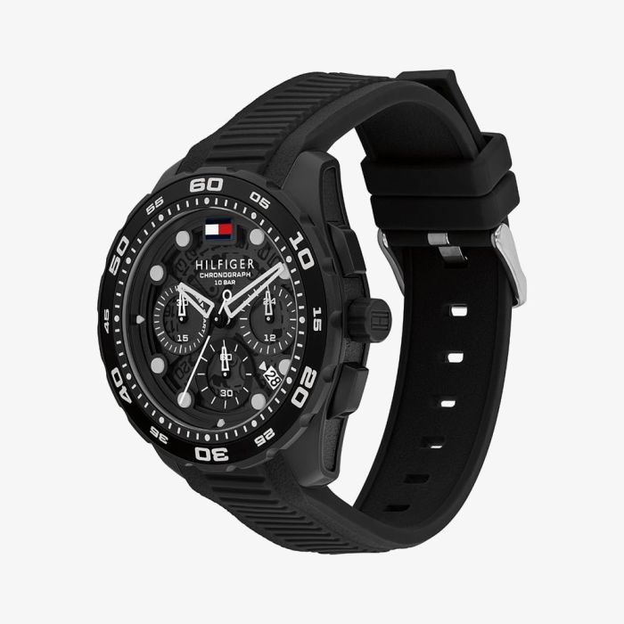 Mens TH-Regatta Black Rubber Strap Watch 1792233