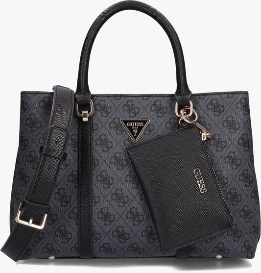 Guess Dark Grey Monogram Handbag For Women 13#