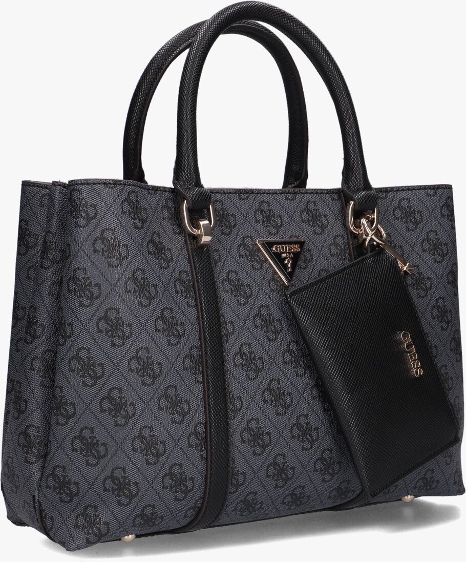Guess Dark Grey Monogram Handbag For Women 13#