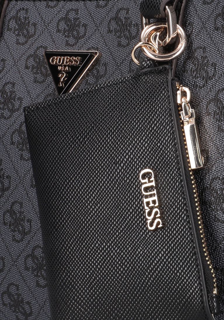 Guess Dark Grey Monogram Handbag For Women 13#