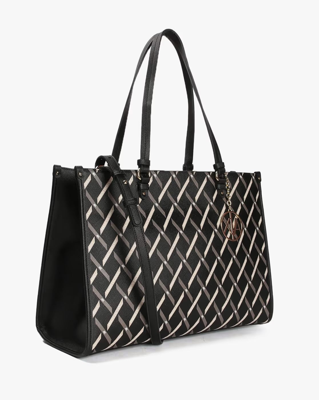 Armani Exchange All-Over Logo Print Tote Bag#0016