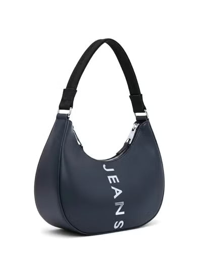 Tommy Hilfiger Navy Women Shoulder Bag AW0AW16510 Leather – Elegant Everyday Handbag#73
