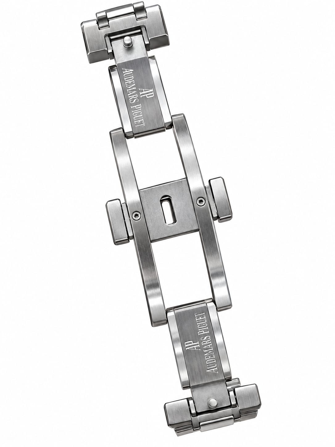Audemars Piguet Royal Oak Style Men's Stainless Steel Automatic Watch with Silver Dial and Deployment Clasp