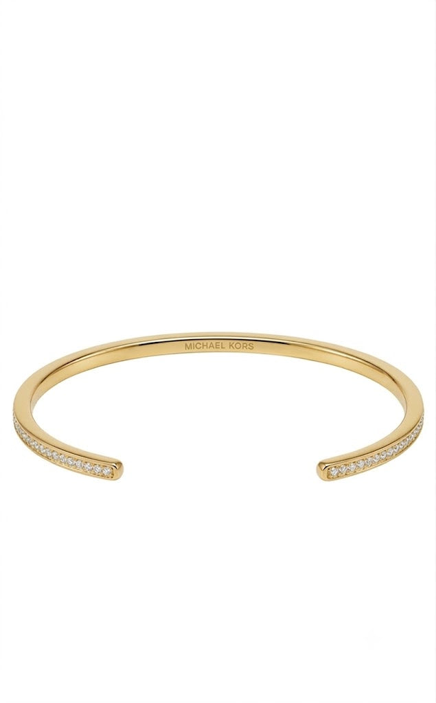 Women's Gold Stainless Steel Open Cuff Bracelet – Elegant Minimalist Design#020