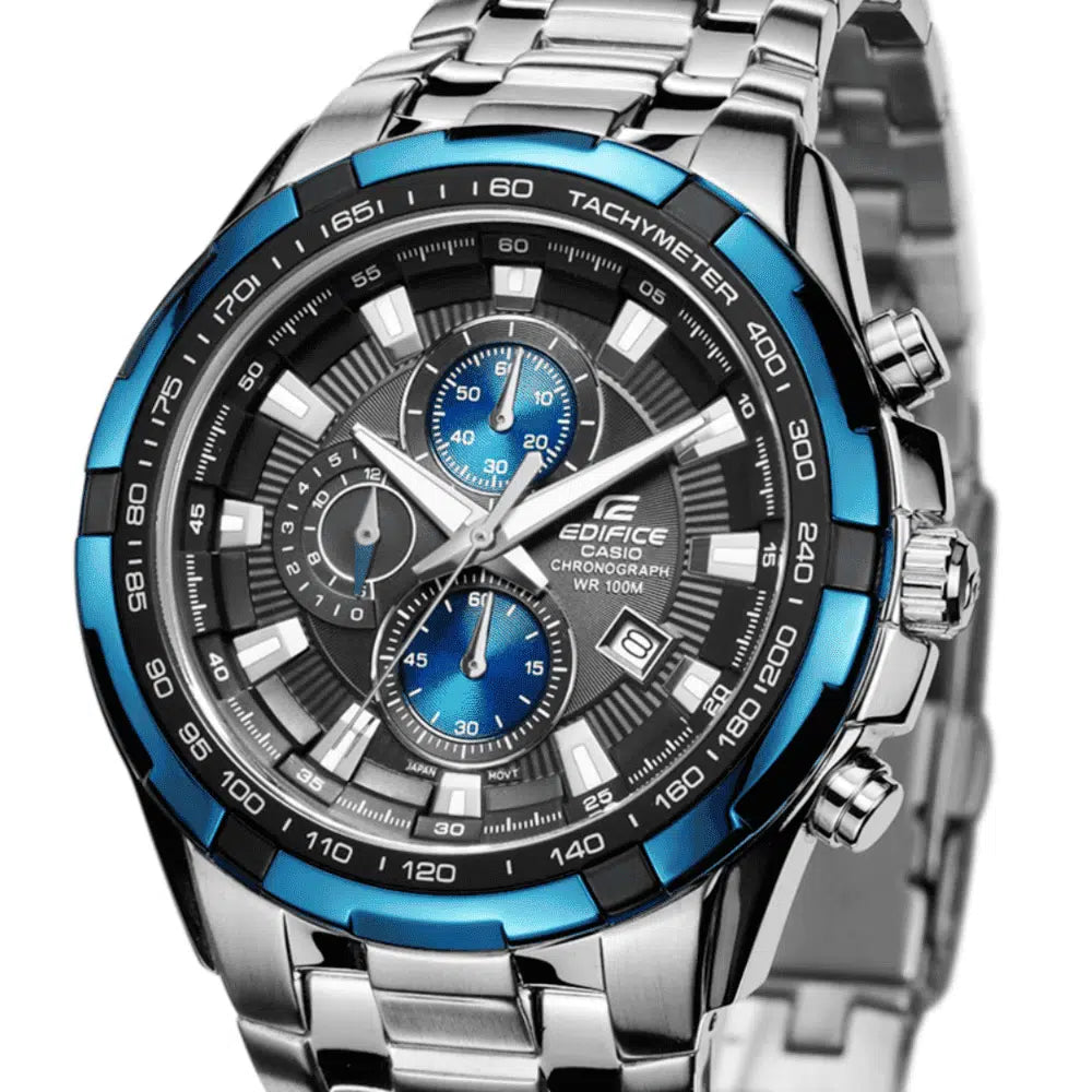 Casio Edifice EF-539D-1A2V Men’s Chronograph Watch – Black Dial, Stainless Steel Bracelet, Quartz Movement