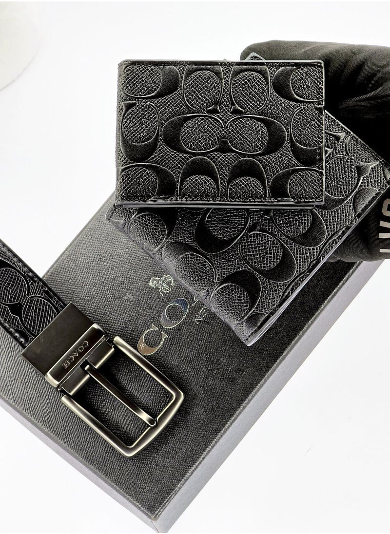 Coach Signature Wallet & Reversible Belt Set For Men #1