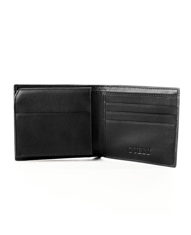 GU Black Leather Wallet For Men #3