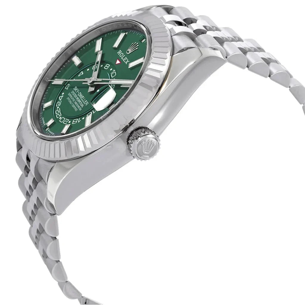 Rolex Sky-Dweller 336934 Men's Green Dial Stainless Steel Watch-RX-SKYDW-03