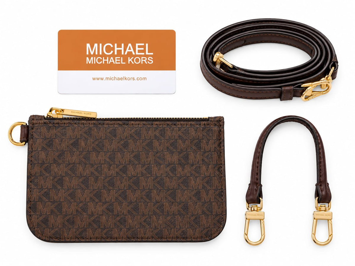 Michael Kors Women's Signature Monogram Brown Shoulder Crossbody Bag#0040