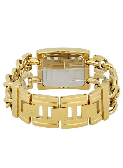 Guess W0072L1 Women’s Watch – Gold-Tone Stainless Steel Bracelet & Crystal-Accented Dial | 28mm Rectangle Quartz Elegant Timepiece