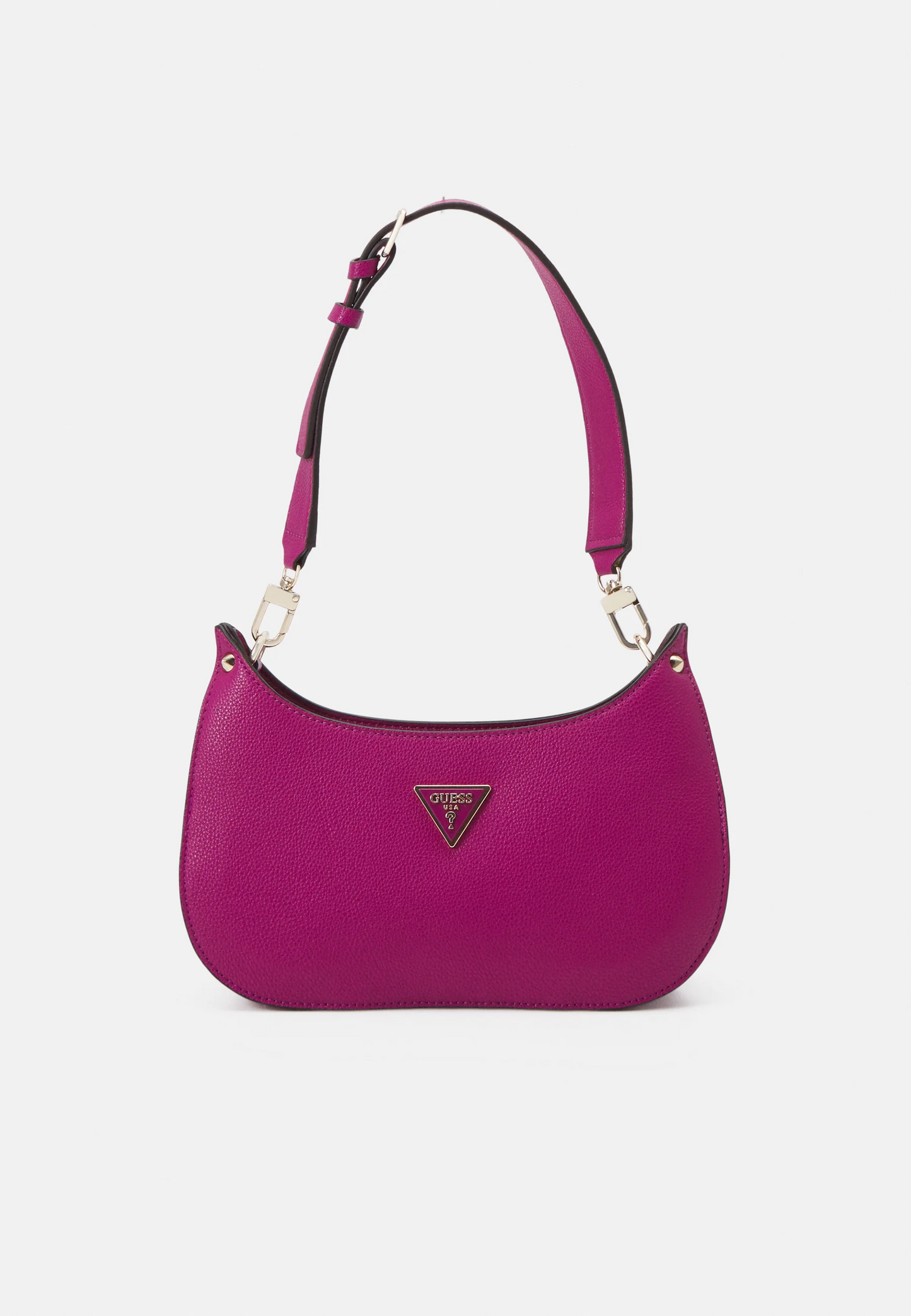 GUESS Meridian Mini Top Zip Handbag – Boysenberry Quilted Faux Leather