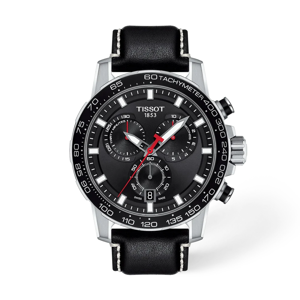 Tissot Supersport Chrono Men's Swiss Quartz Chronograph Watch T125.617.16.051.00 – 45.5 mm, Black