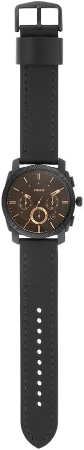 Fossil Machine Chronograph Men's Watch FS5586 – Brown Dial & Black Leather Strap