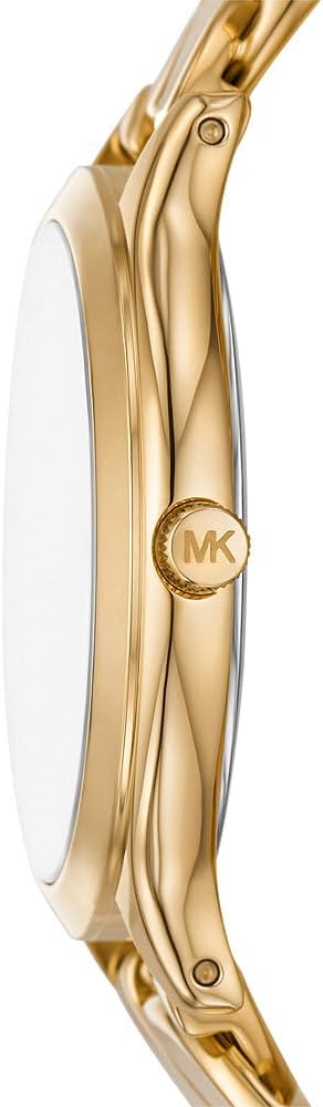 Michael Kors Runway Women’s Watch MK7472 – 38mm Gold Stainless Steel Three-Hand Quartz Timepiece