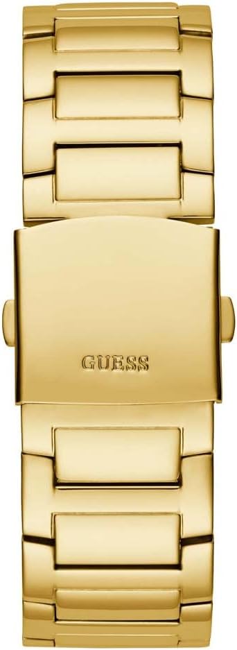 Guess King Men’s Watch GW0497G2 – 48mm Gold-Tone Case with Black Silicone Strap