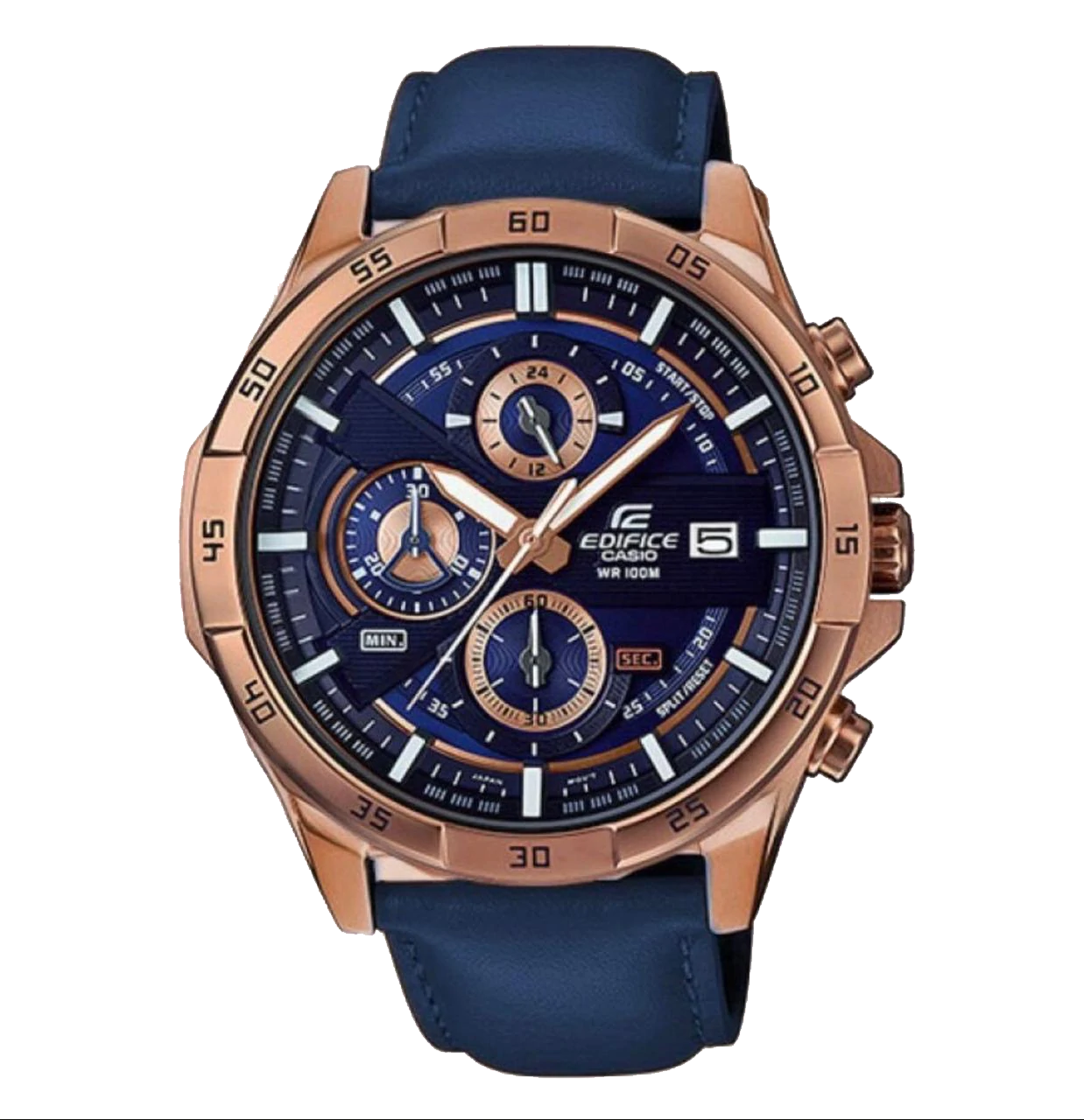 Casio Edifice Men’s Watch EFR-556PC-2AV | Sporty Chronograph with Rose Gold Detailing