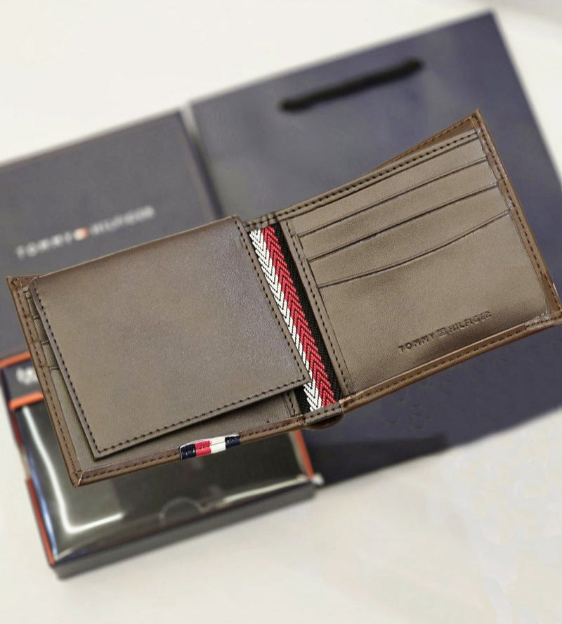 TH Brown Leather Wallet For Men 43#