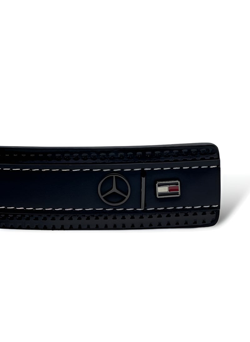 TH x MB Black Leather Belt For Men #1