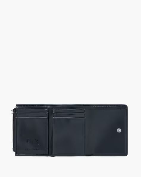 Armani Exchange Women's Wallet – Black Monogram Design, Snap Closure & Multi-Card Organizer#03