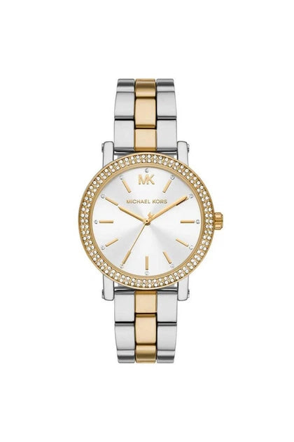 Michael Kors Corey Women’s Watch MK7348 – Silver Dial with Two-Tone Stainless Steel Bracelet