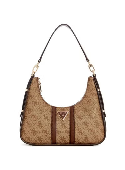 Guess Latte Logo Brown Women Shoulder Bag HWSG9000180 – Elegant Monogram Leather Handbag#192