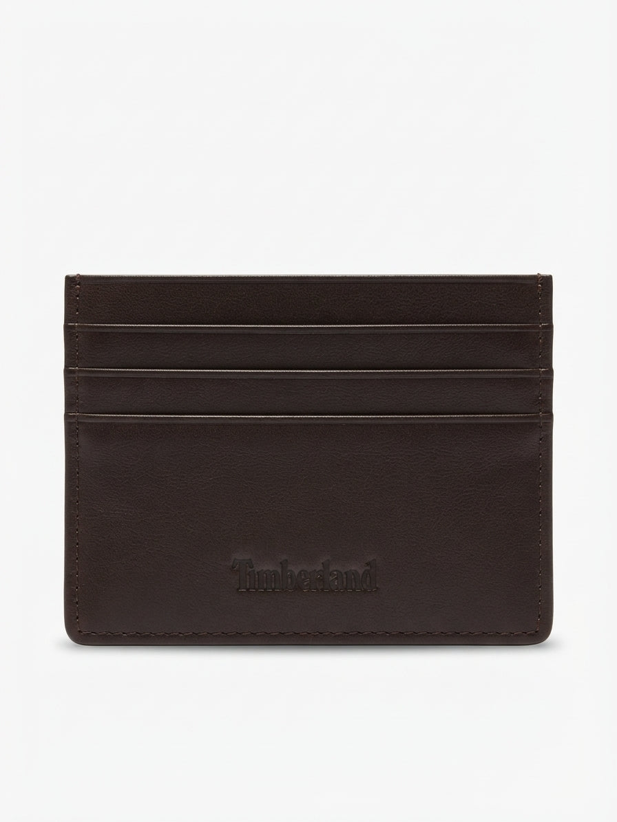 Timberland Men's Canvas & Leather Bi-fold Wallet, Card Holder, and Keyring Gift Set - Brown #0001