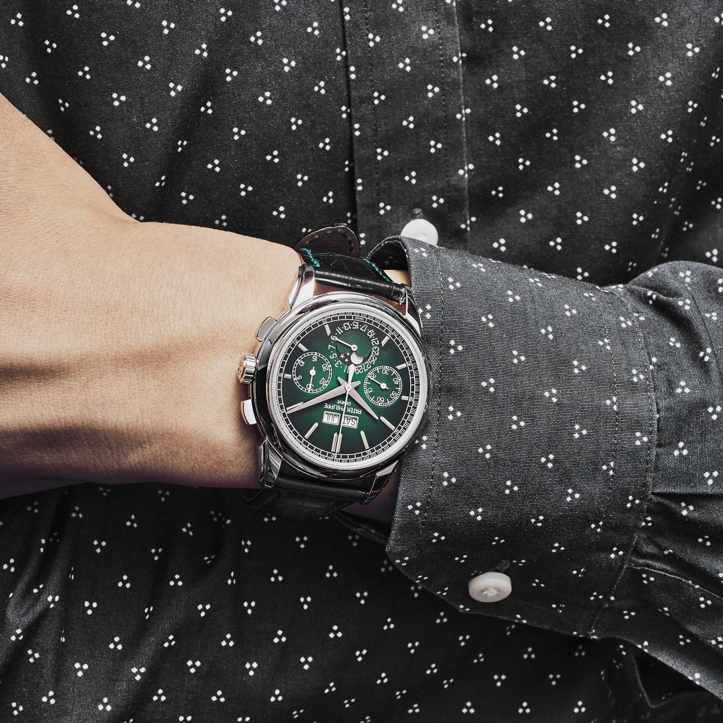 Patek Philippe Grand Complications 5270P-014 Perpetual Platinum Green Dial