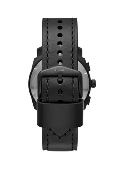 Fossil Machine Chronograph Men's Watch FS5586 – Brown Dial & Black Leather Strap