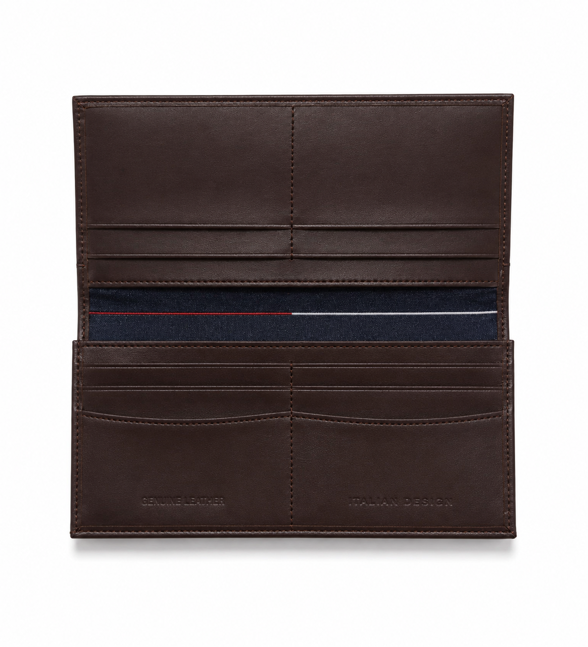 Tommy Hilfiger Men’s Long Genuine Leather Wallet – Dark Brown Classic Elegant Design#L84
