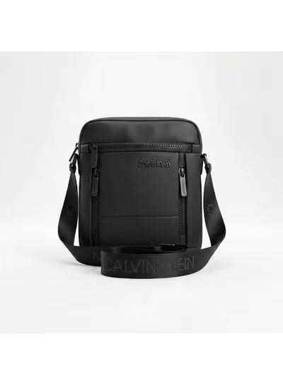 Calvin Klein Men's Matte Black Crossbody Flight Bag#0016