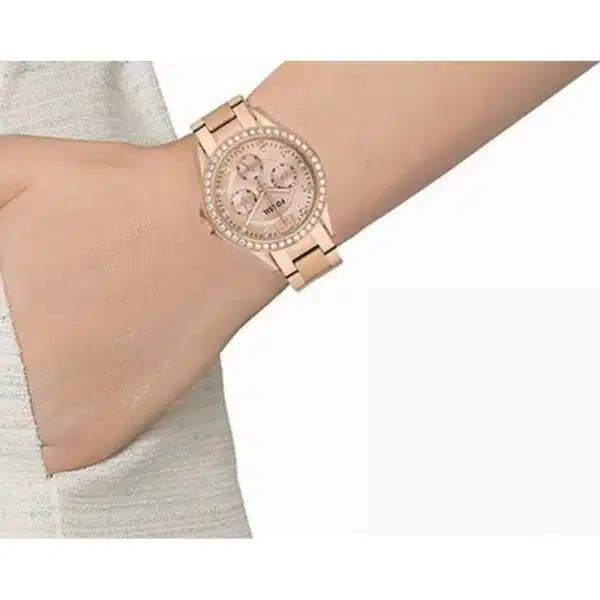 Fossil Riley ES2811 Women’s Analog Watch – 38mm Rose Gold Dial & Strap