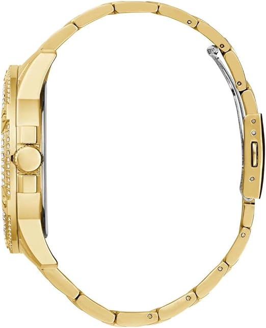 Guess King Men’s Watch GW0497G2 – 48mm Gold-Tone Case with Black Silicone Strap