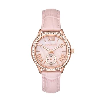 Michael Kors Sage Nude Watch MK4820 – 38mm Mother-of-Pearl Dial with Nude Leather Strap