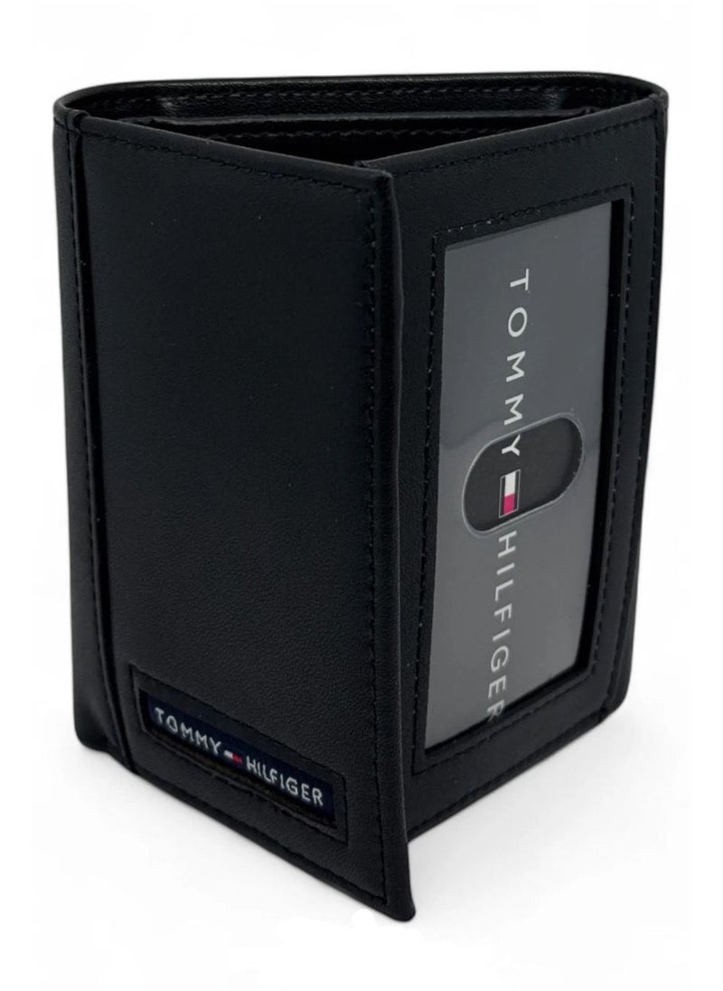 TH Black Leather Wallet-Keychain Set For Men #6