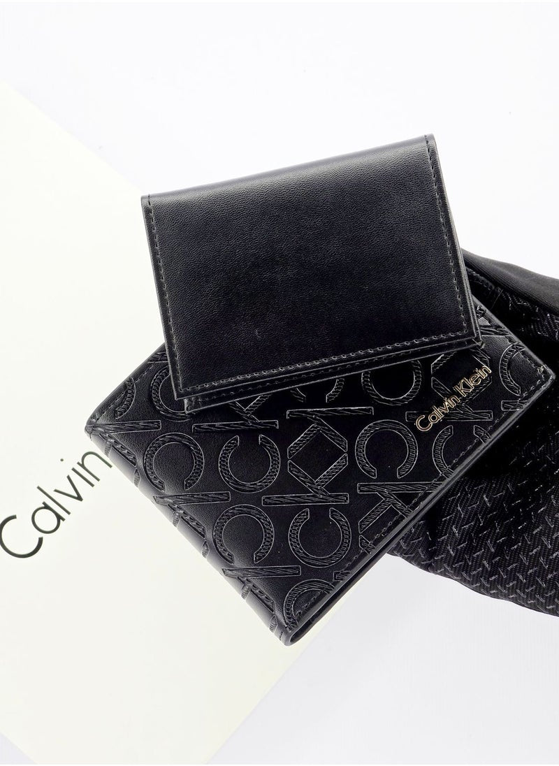 CK Black Leather Wallet For Men #14