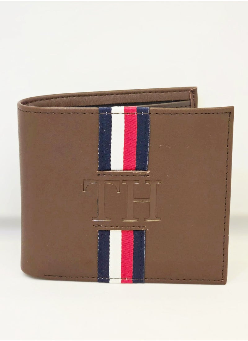 TH Brown Leather Wallet For Men 43#