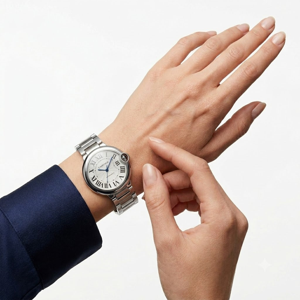 Cartier Ballon Bleu 33 mm – Blue Silvered Dial & Stainless Steel Bracelet