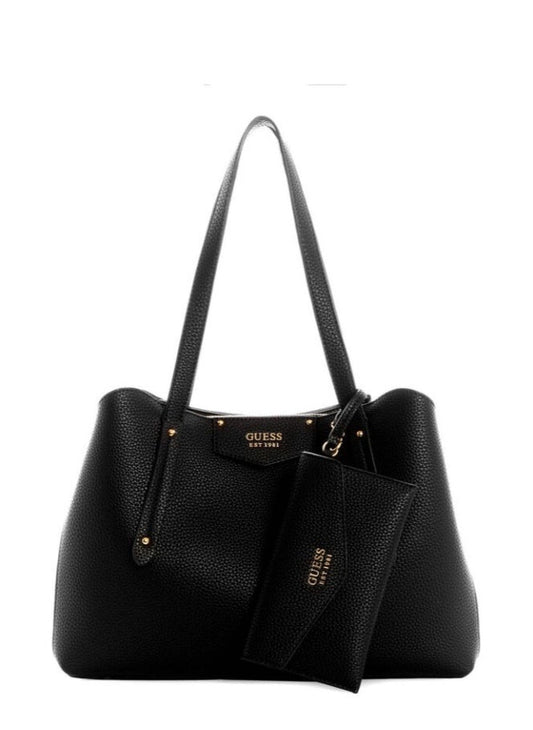 GU Black Leather Bag For Women 128#